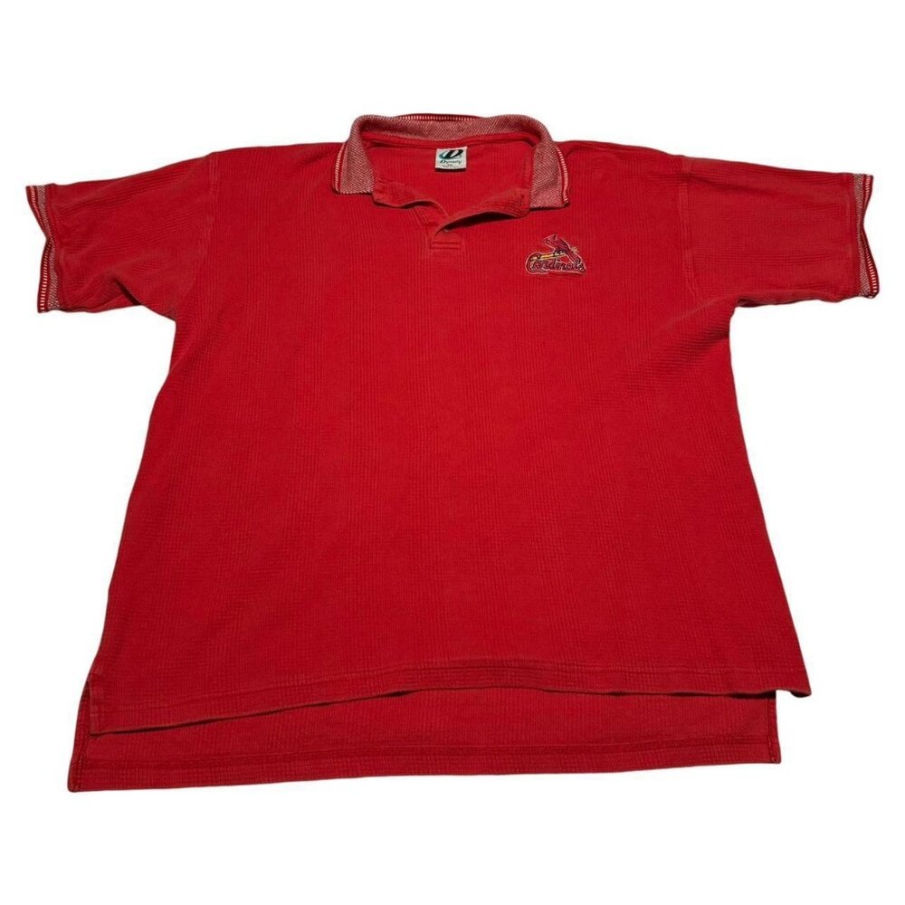 Vintage Dynasty St. Louis‎ Cardinals Red Embroidered Logo Polo Shirt Adult 2XL